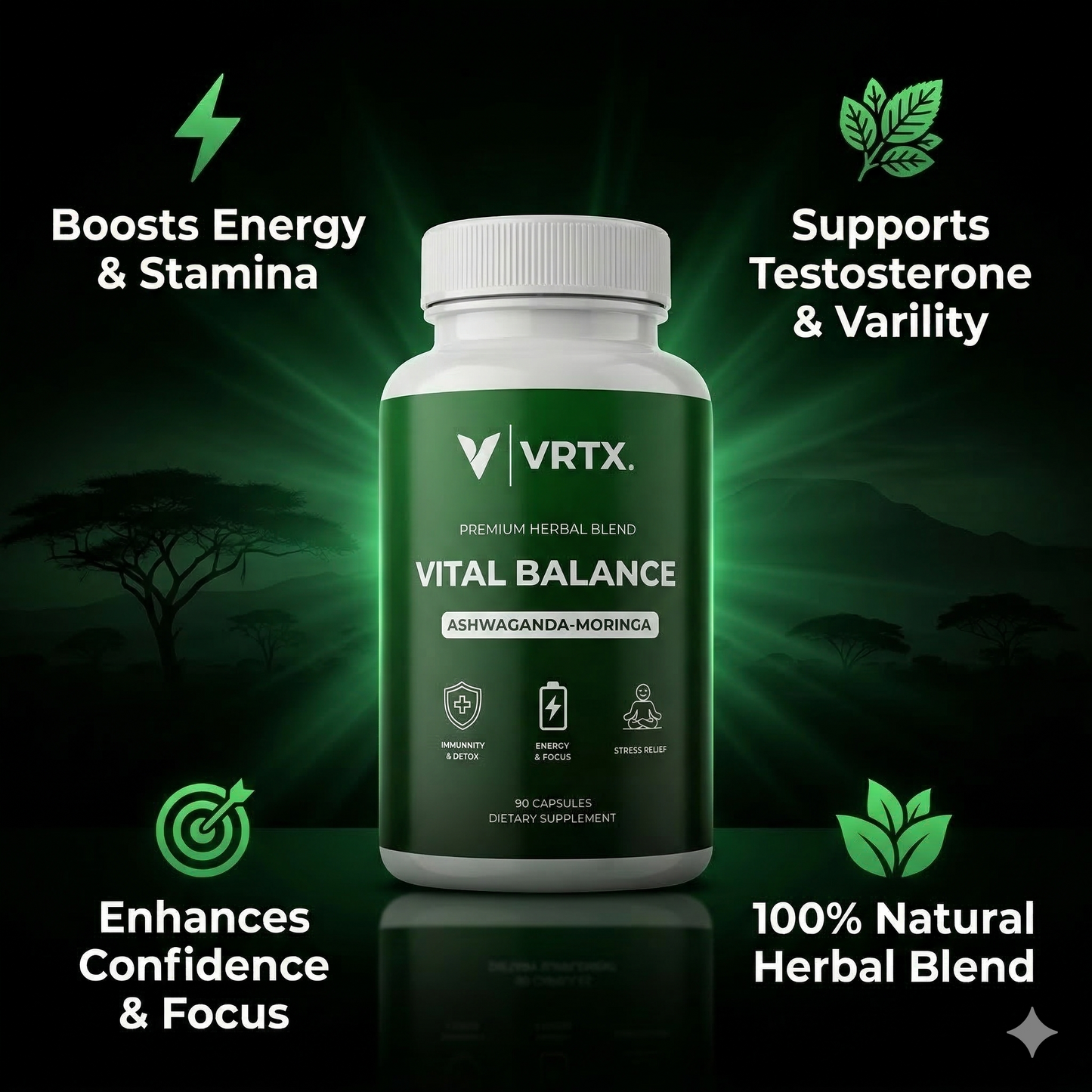 VRTX Vital Balance (Ashwagandha + Moringa) - Men